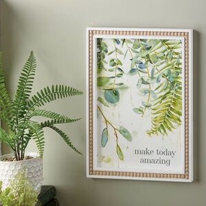 Green and White Botanical Wall Art